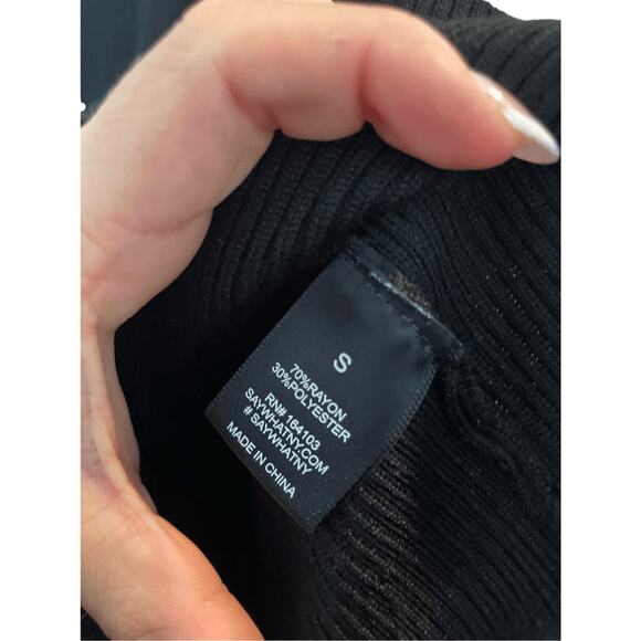 NWT Say What Body Con Cut Out Little Black Dress Revenge Dark Romantics Fitted - Picture 5 of 6